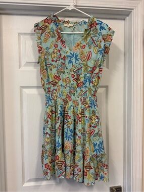 Elan Light Blue Floral Dress